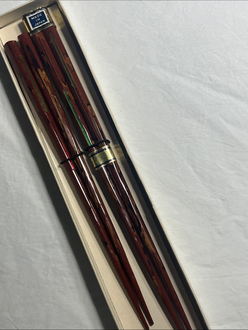 Source Unknown Brown Lacquered Japanese Chopsticks Set